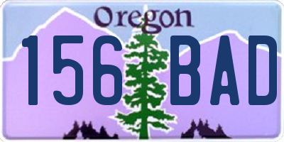 OR license plate 156BAD