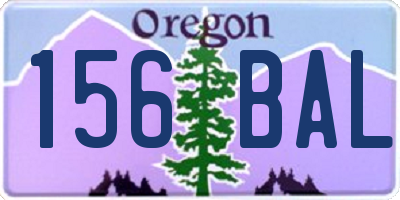 OR license plate 156BAL