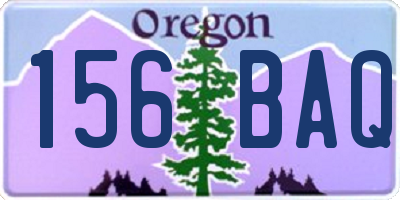 OR license plate 156BAQ