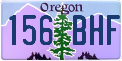 OR license plate 156BHF