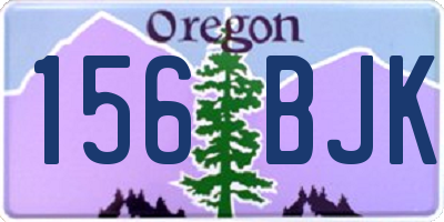 OR license plate 156BJK