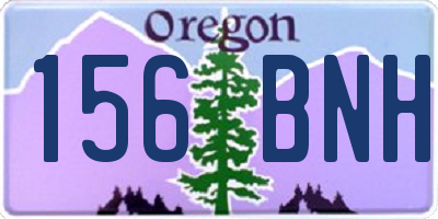 OR license plate 156BNH
