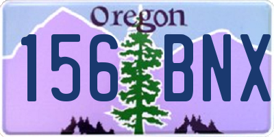 OR license plate 156BNX