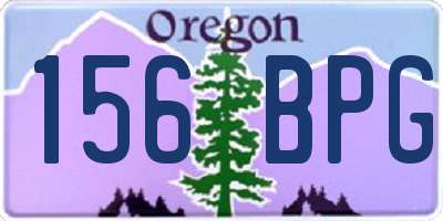 OR license plate 156BPG