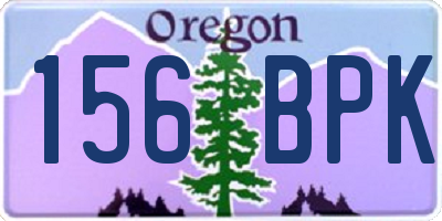 OR license plate 156BPK
