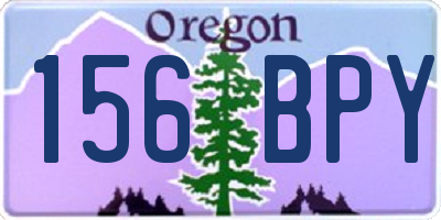 OR license plate 156BPY