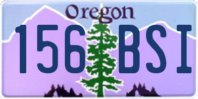 OR license plate 156BSI