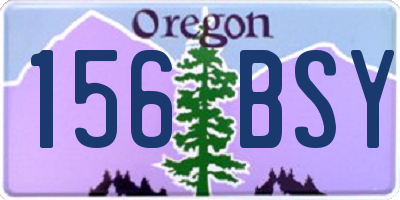 OR license plate 156BSY