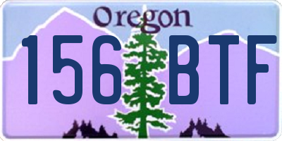 OR license plate 156BTF