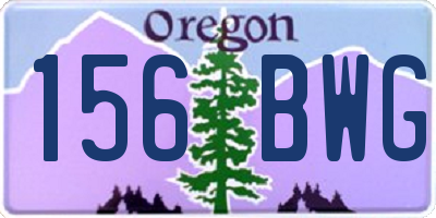 OR license plate 156BWG