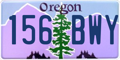 OR license plate 156BWY