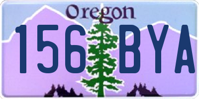 OR license plate 156BYA