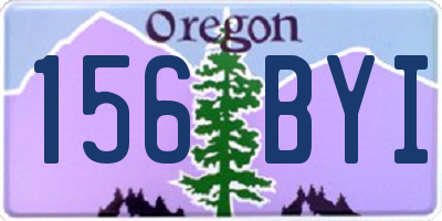 OR license plate 156BYI