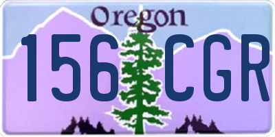 OR license plate 156CGR