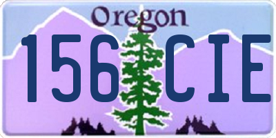 OR license plate 156CIE