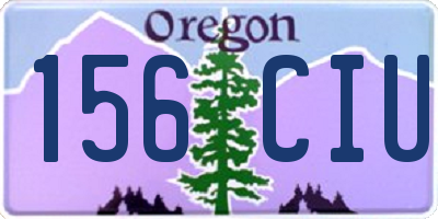 OR license plate 156CIU