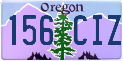 OR license plate 156CIZ