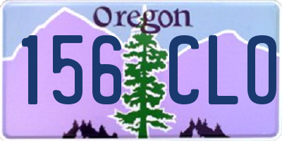 OR license plate 156CLO