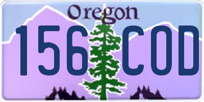 OR license plate 156COD