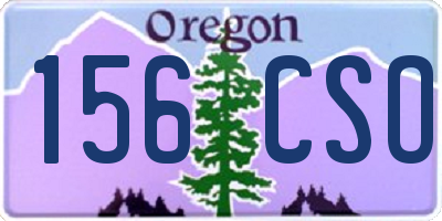 OR license plate 156CSO