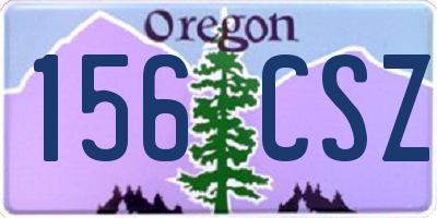 OR license plate 156CSZ