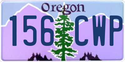 OR license plate 156CWP