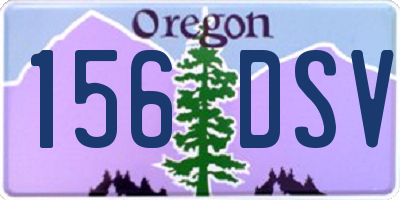 OR license plate 156DSV