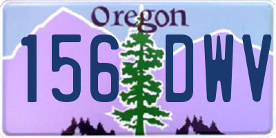 OR license plate 156DWV
