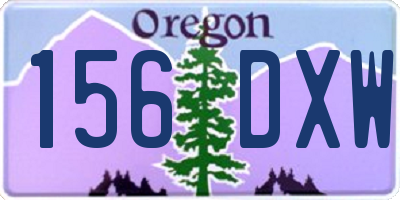 OR license plate 156DXW