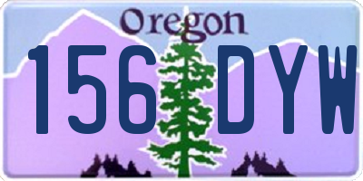 OR license plate 156DYW