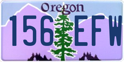 OR license plate 156EFW