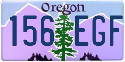 OR license plate 156EGF