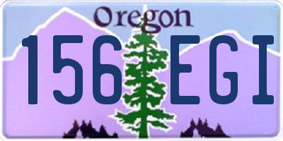 OR license plate 156EGI