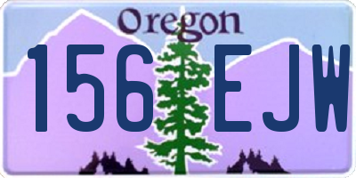 OR license plate 156EJW