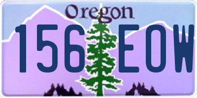 OR license plate 156EOW