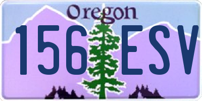 OR license plate 156ESV