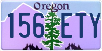 OR license plate 156ETY