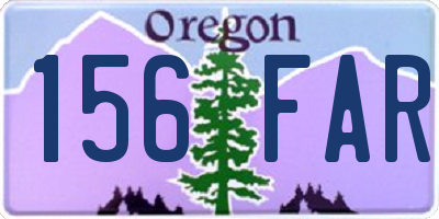OR license plate 156FAR