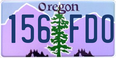 OR license plate 156FDO