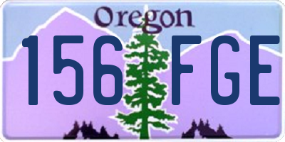 OR license plate 156FGE