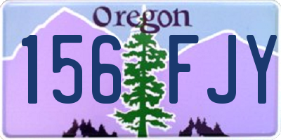 OR license plate 156FJY