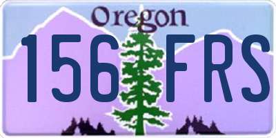 OR license plate 156FRS
