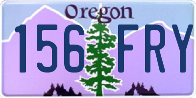 OR license plate 156FRY