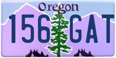 OR license plate 156GAT