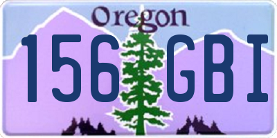 OR license plate 156GBI