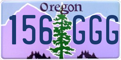 OR license plate 156GGG