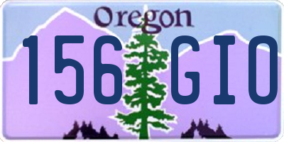 OR license plate 156GIO