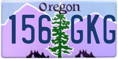 OR license plate 156GKG