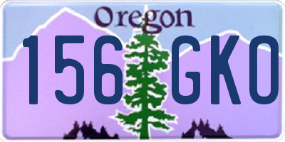 OR license plate 156GKO