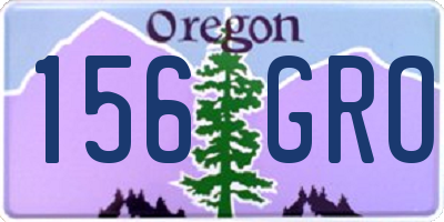 OR license plate 156GRO